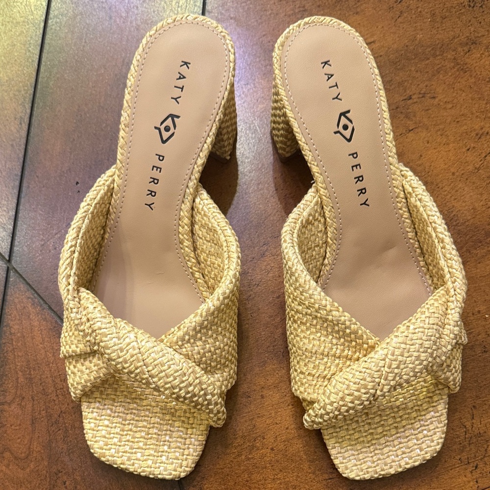 Katy Perry Collections Tan Woven Mules